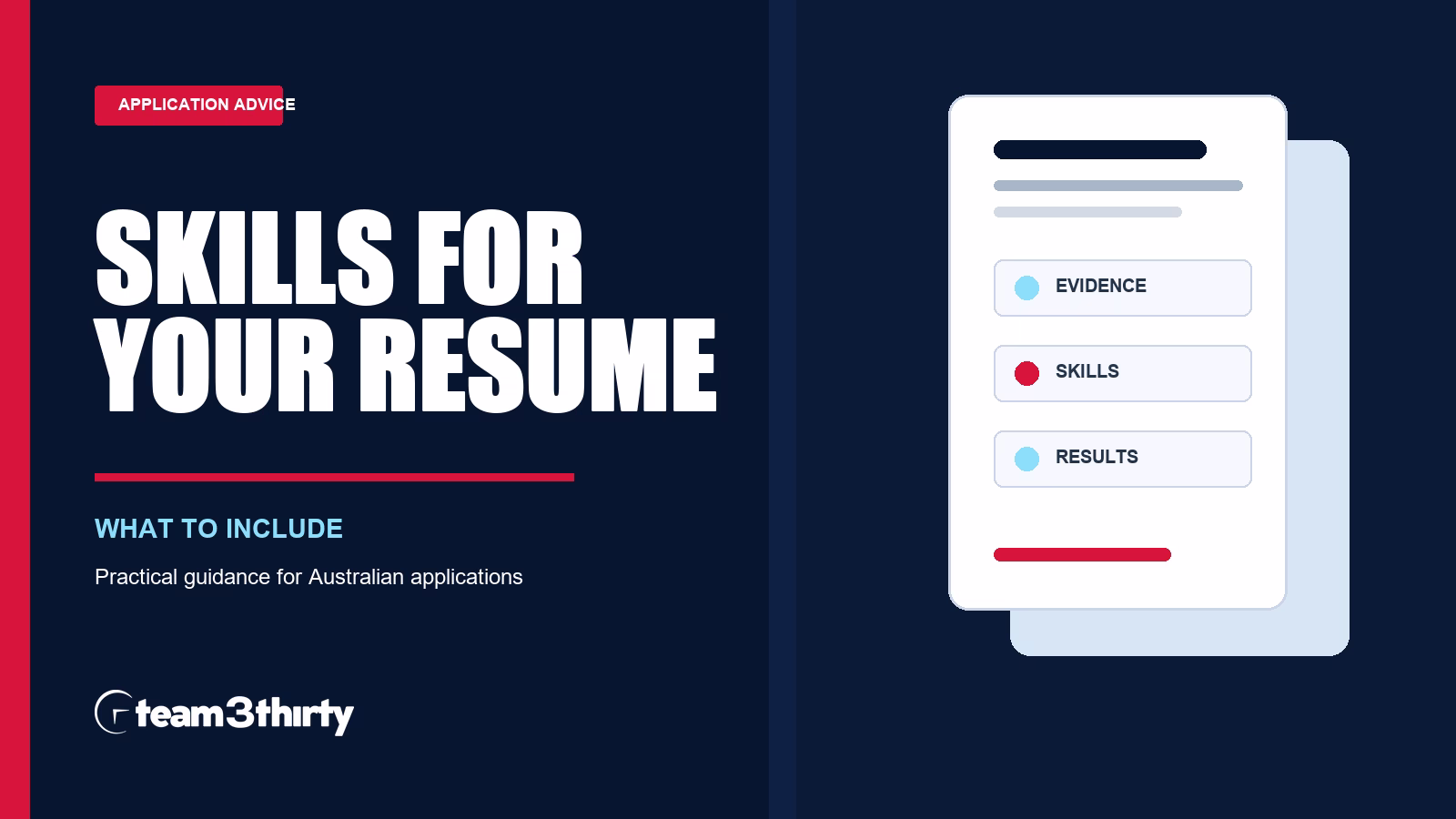 Skills to include in a government resume with evidence examples