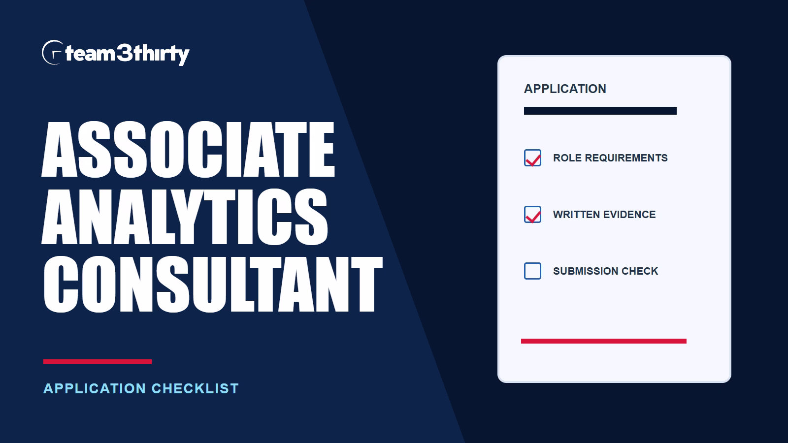 How to apply for Associate Analytics Consultant