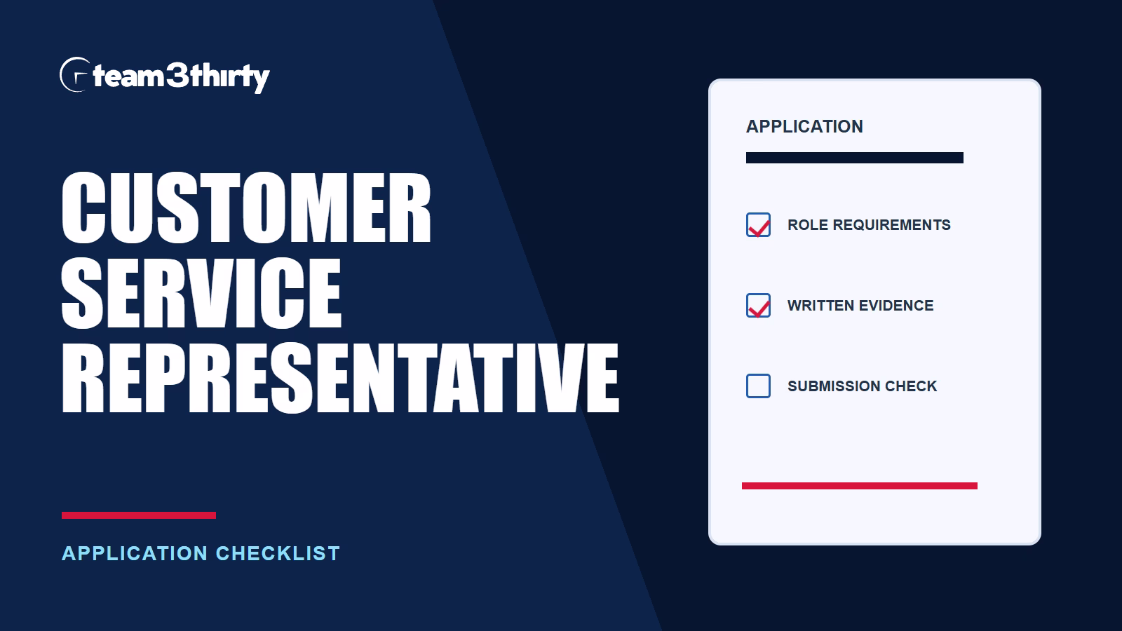 How to apply for Customer Service Representative