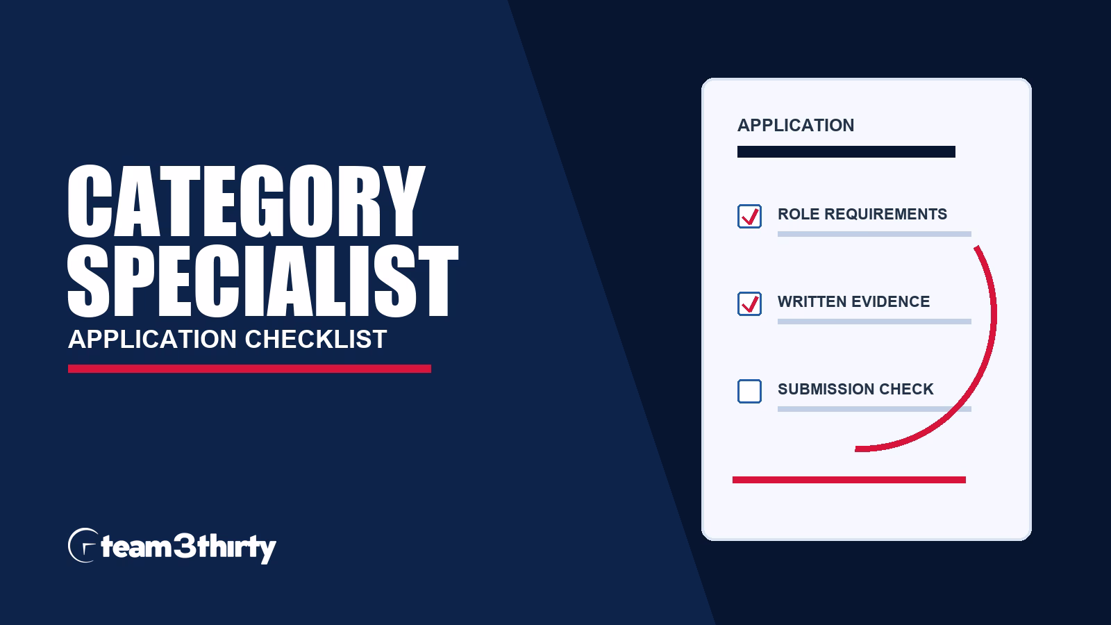 Category Specialist application checklist: waste contracts, data and supplier evidence