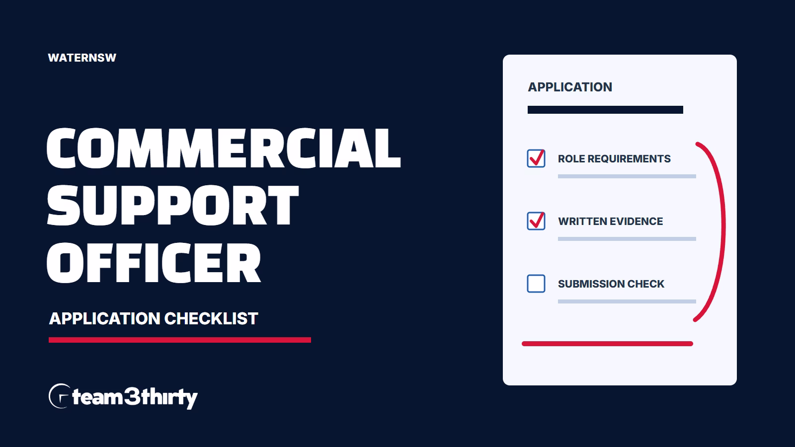 How to apply for Commercial Support Officer