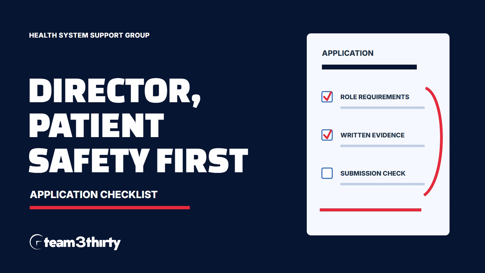 How to apply for Director, Patient Safety First