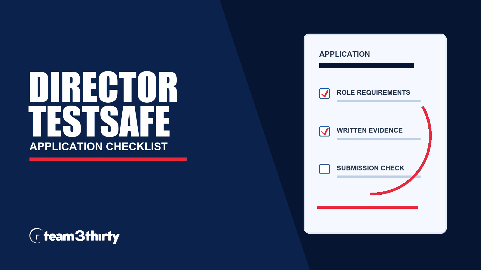 Director TestSafe Application Checklist | NSW Government Jobs