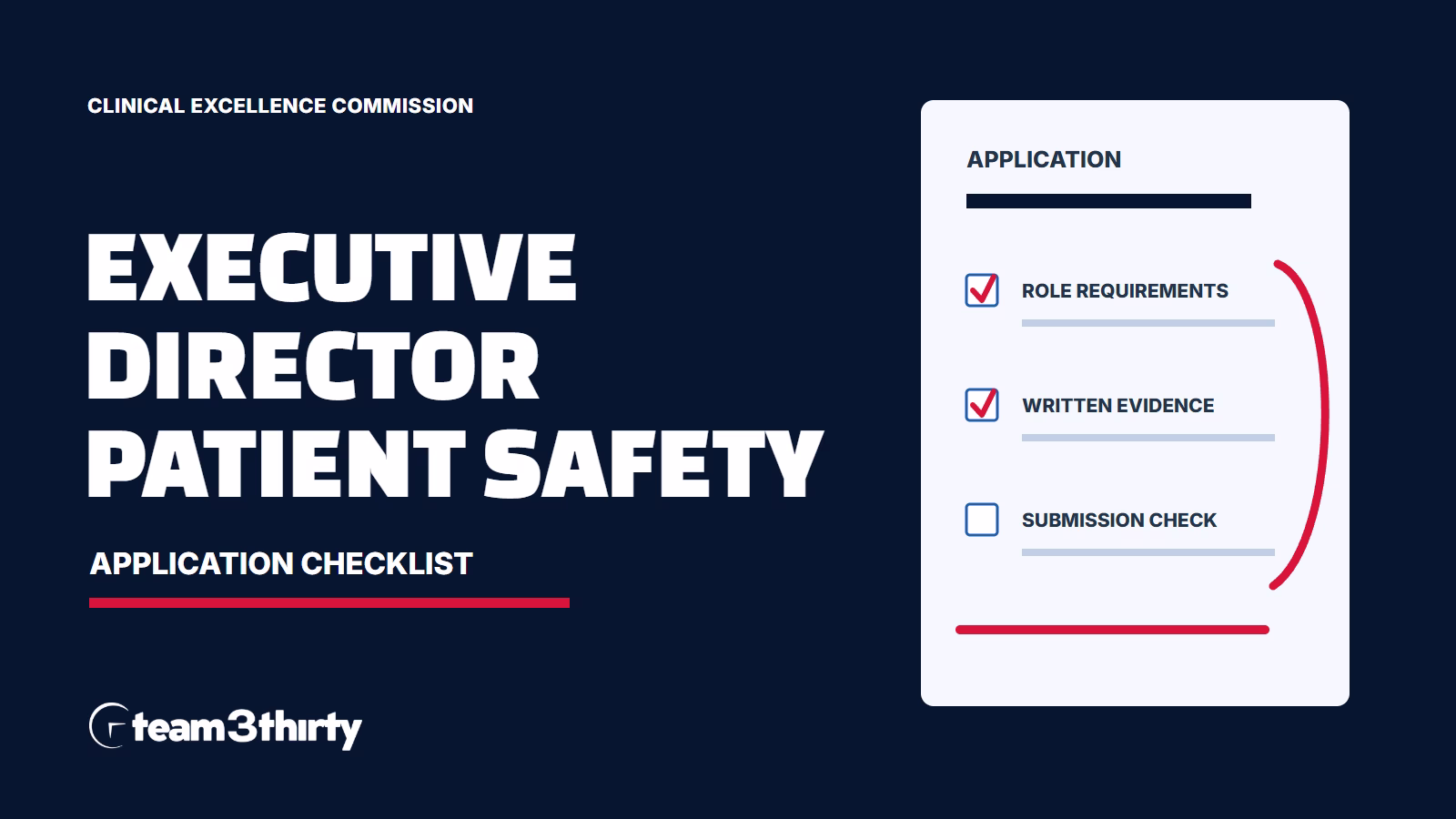 How to apply for Executive Director, Patient Safety and Clinical Governance
