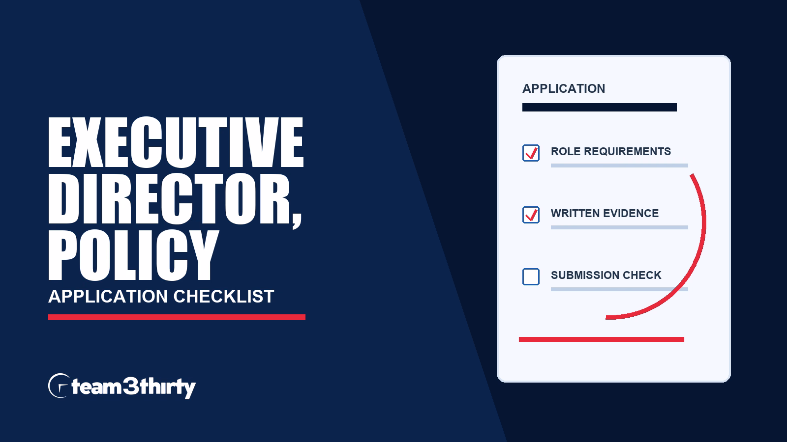 How to apply for Executive Director, Policy