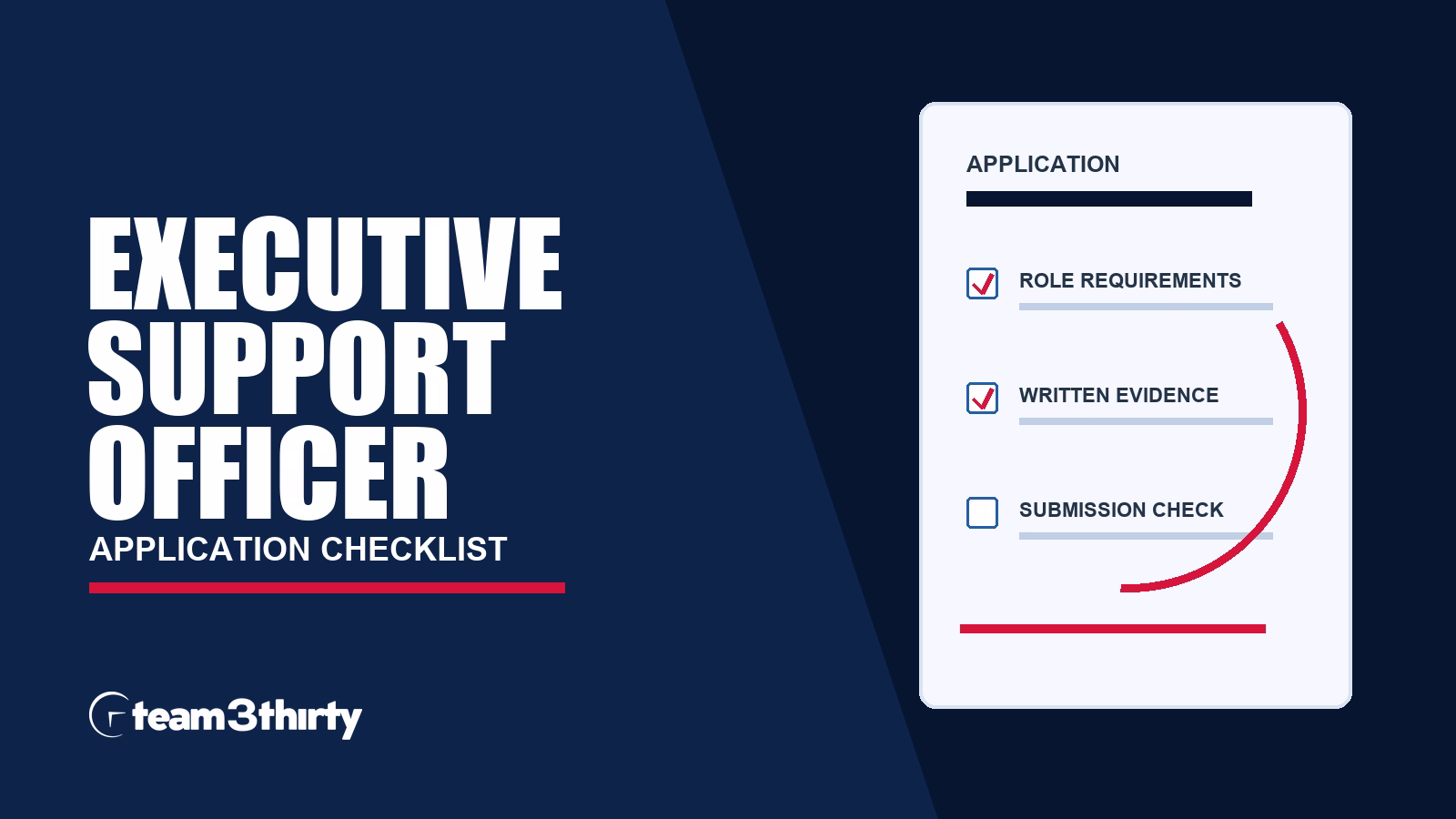 Executive Support Officer (Aboriginal Identified) application checklist: eligibility and project-support evidence