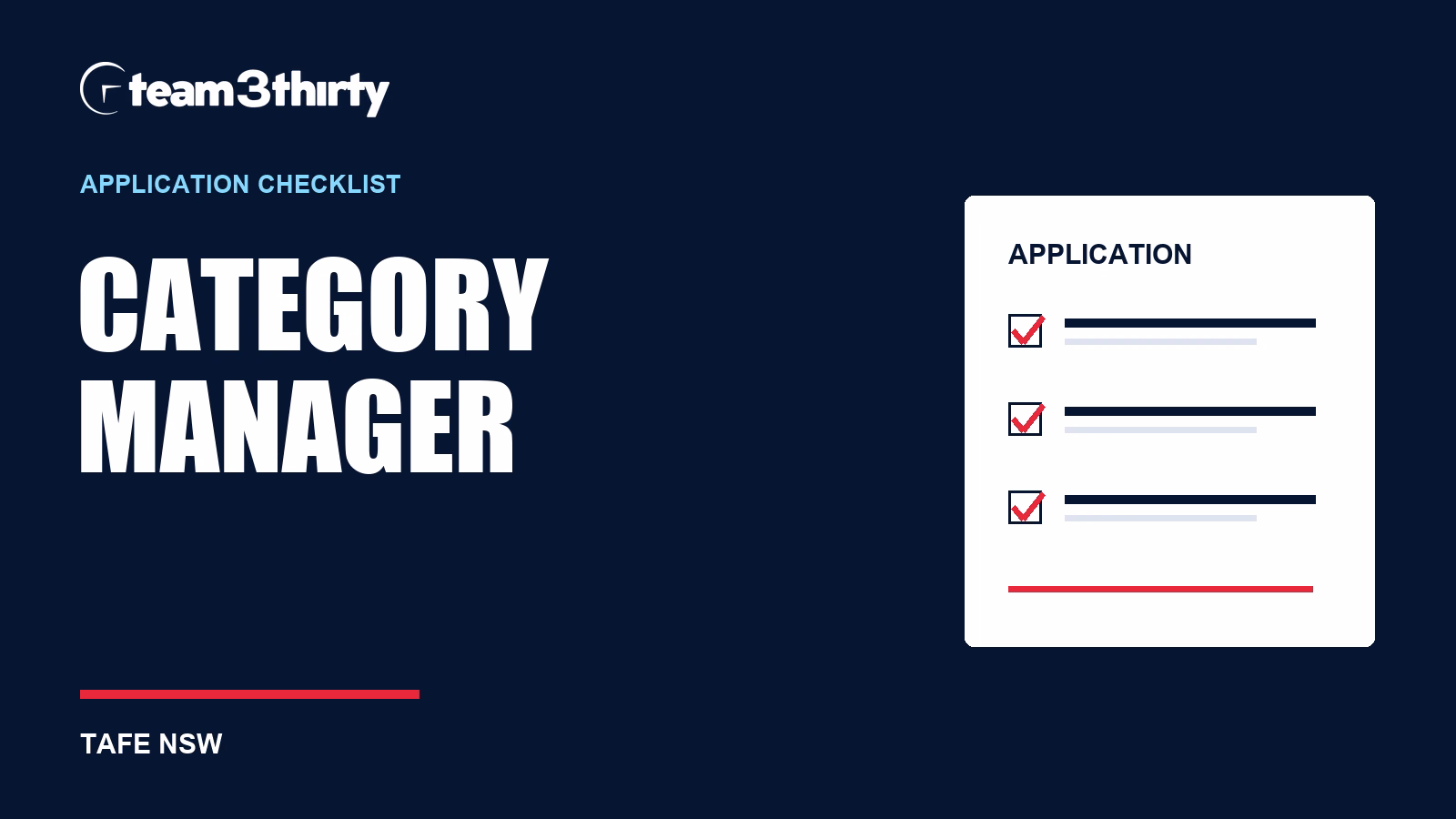 Category Manager application checklist: prepare your procurement strategy response