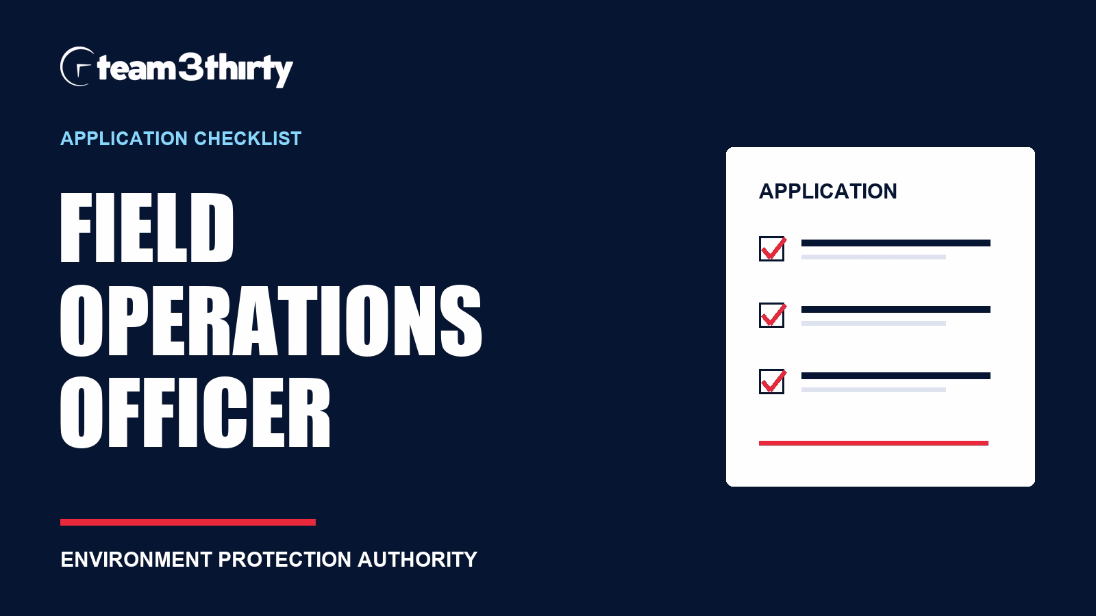 Field Operations Officer application checklist: prepare the EPA’s 250-word response