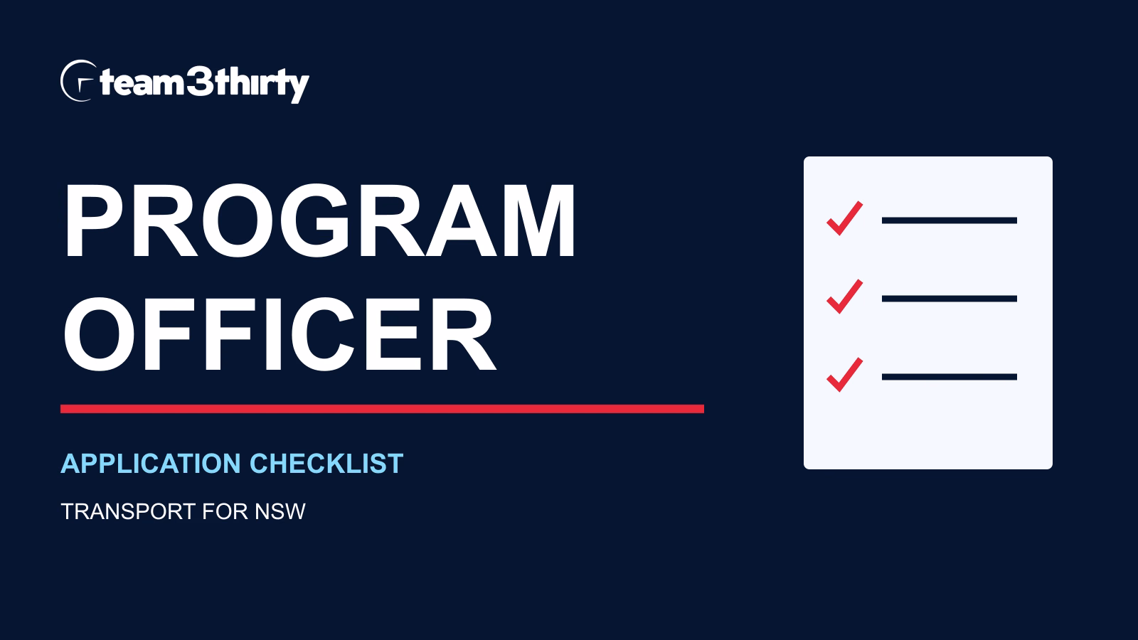 Program Officer application checklist: project and grants evidence to prepare