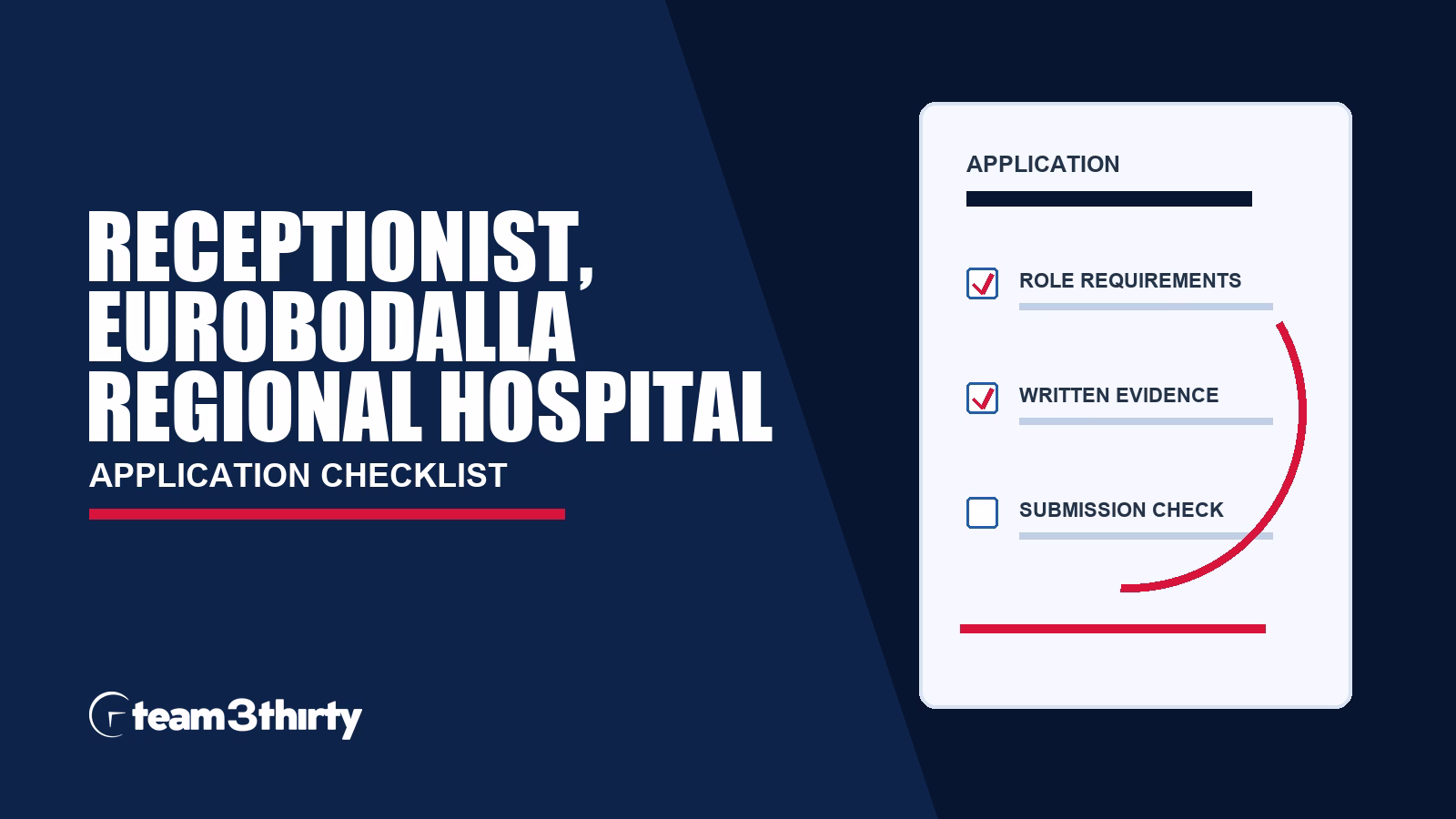 Receptionist – Eurobodalla Regional Hospital application checklist: switchboard, privacy and emergency composure