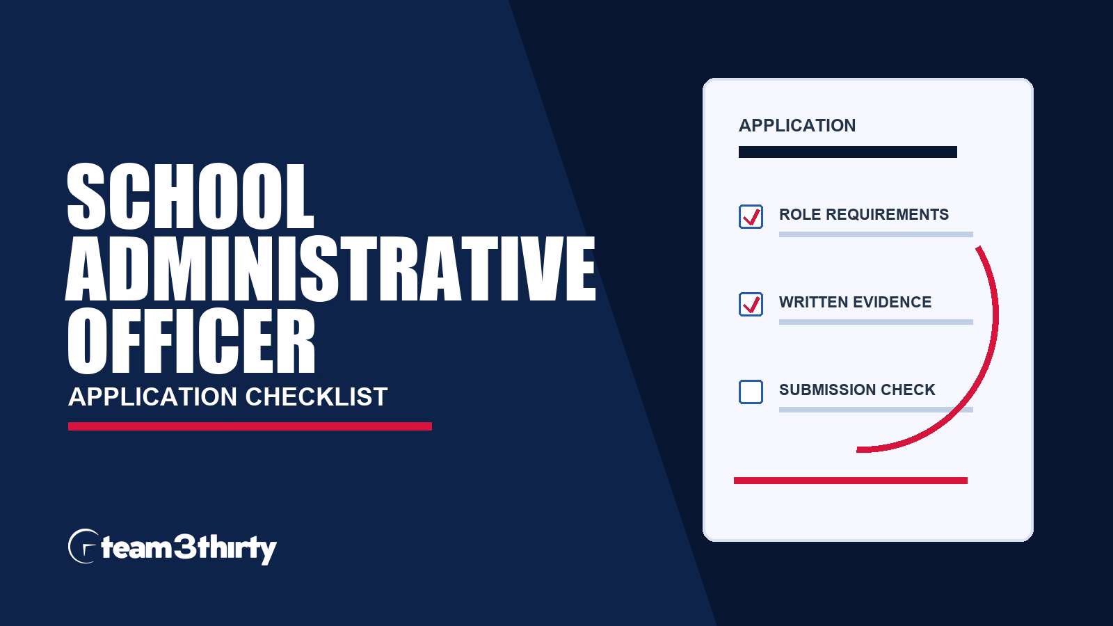 School Administrative Officer at Melonba High School application checklist: letter limits and two questions