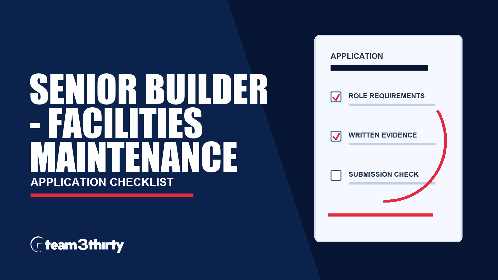 Senior Builder – Facilities Maintenance Application Checklist | NSW Government Jobs