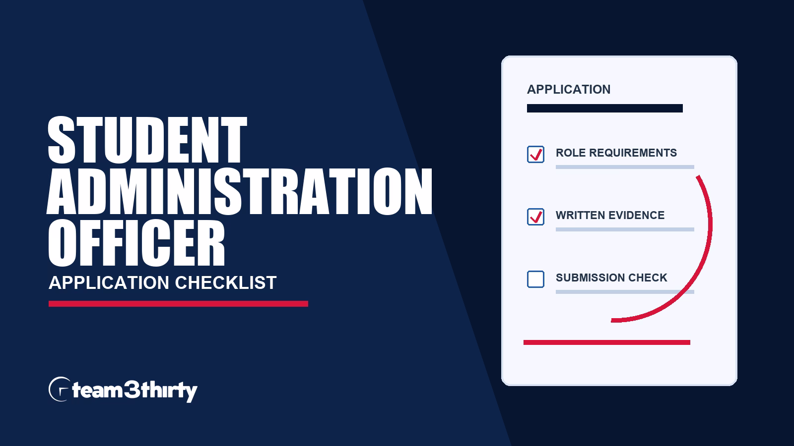 Student Administration Officer application checklist: resume and a 300-word compliance example