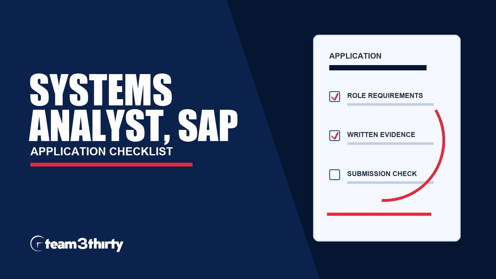 How to apply for Systems Analyst