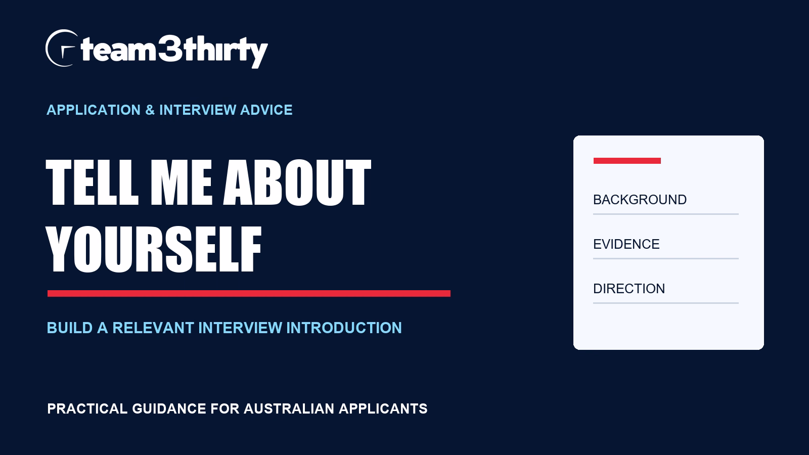 Tell Me About Yourself: Interview Answer Examples