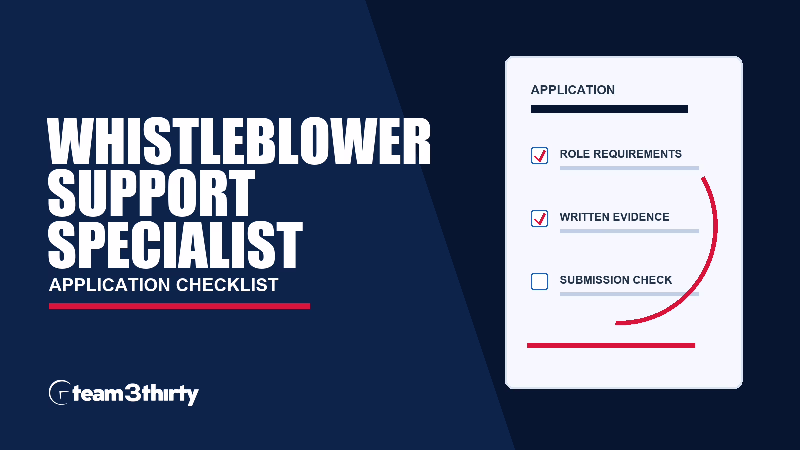 How to apply for Whistleblower Support Specialist: combined document and 500-word question